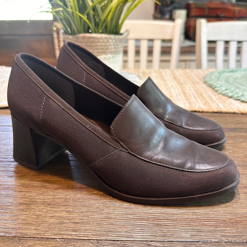 Luca B For Calico Brown Loafer Block Heel Comfortable Shoes‎ 10M